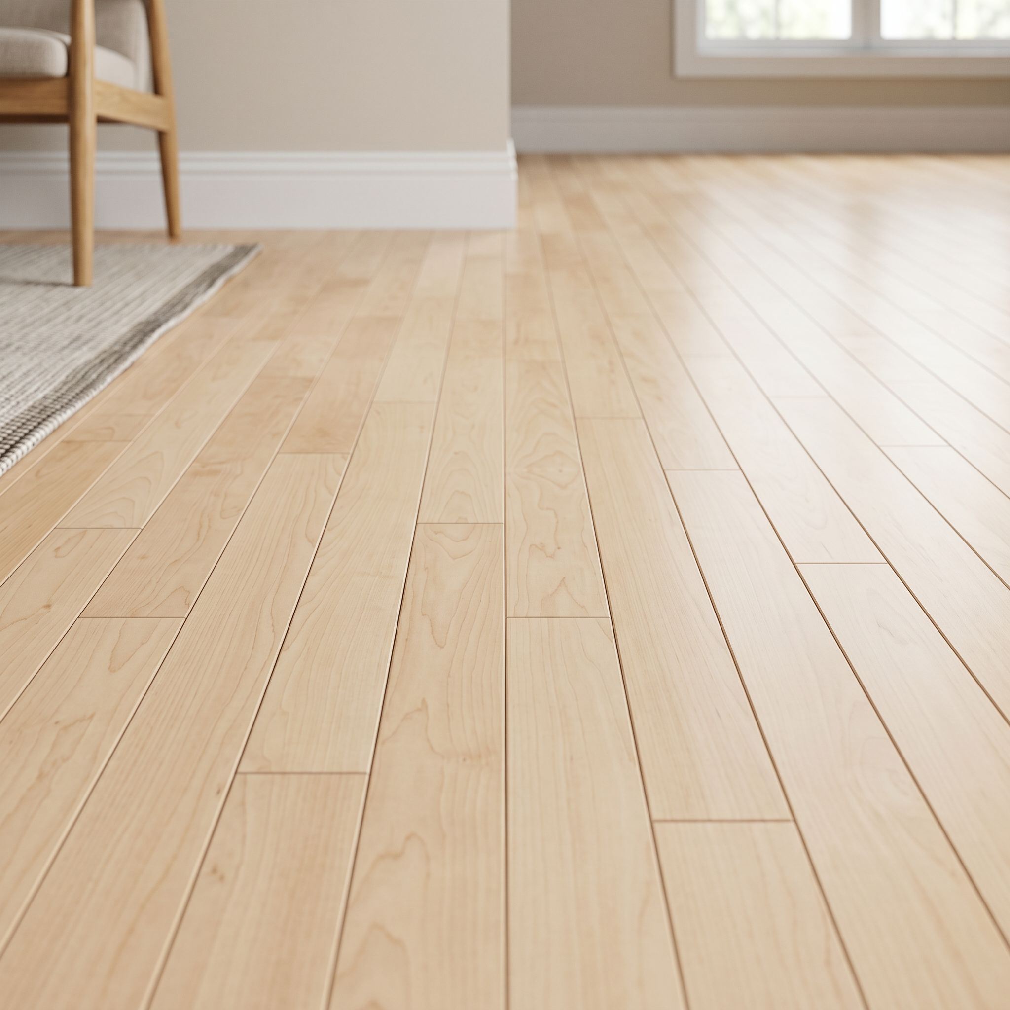 Maple Solid Hardwood — 3.25" Strip, Natural, 3/4" Thick