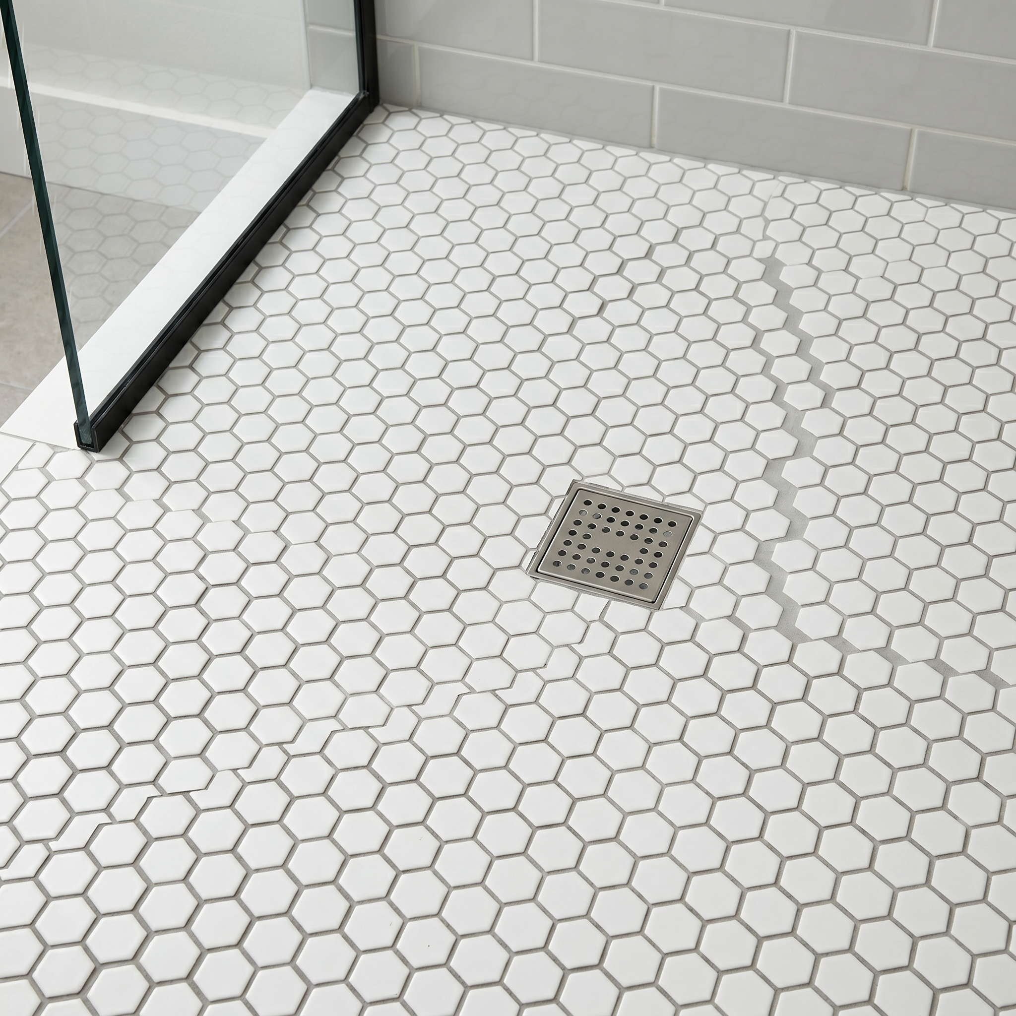 Hexagon Mosaic Porcelain — 2" Hex Sheets, Matte White