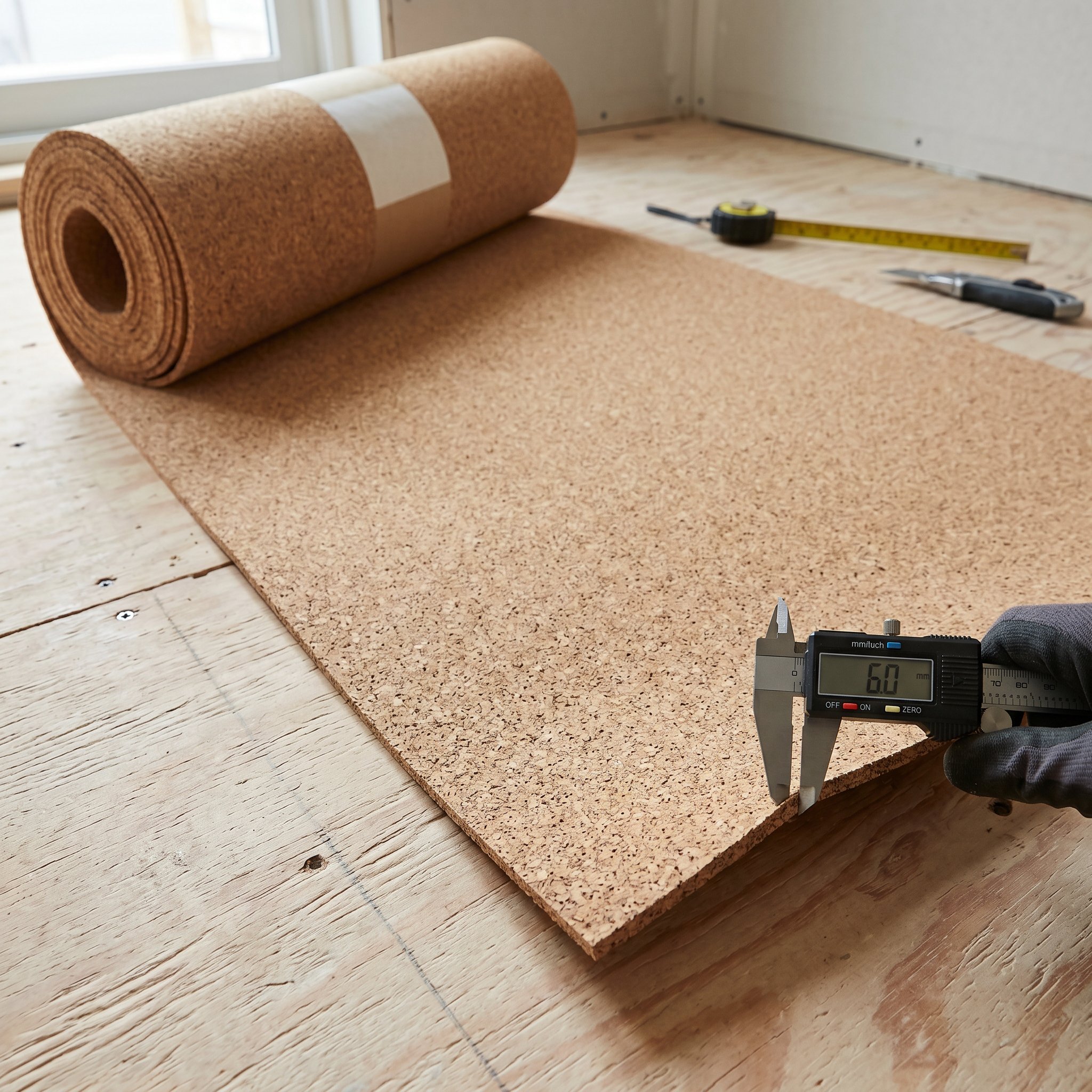 Premium Cork Underlayment — 6mm, 100 sq ft Roll